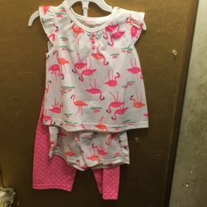 Carter's Pajamas - NWT sz 24 mths pink flamingo pajamas 3 pc carters Carter's Pajamas - NWT sz 24 mths pink flamingo pajamas 3 pc carters